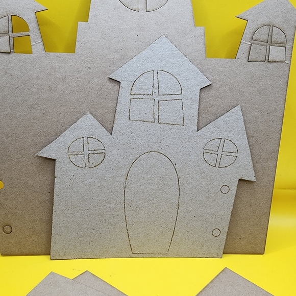 4 Chipboard House Die Cuts Scrapbooking Crafting Lot - Picture 4 of 7